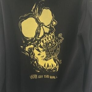 Vans Men's Black and Gold Graphic Crewneck Sweater